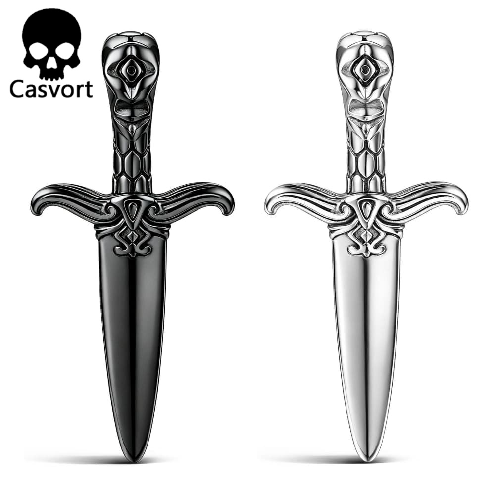 Body Jewelry Hangers - Casvort 2 STUKS Roestvrijstalen Mes Zwaard