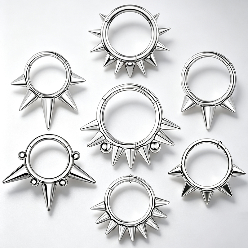 Body Jewelry Nose Ring - 1 stuk 8/10mm Rvs Kleine Spikes