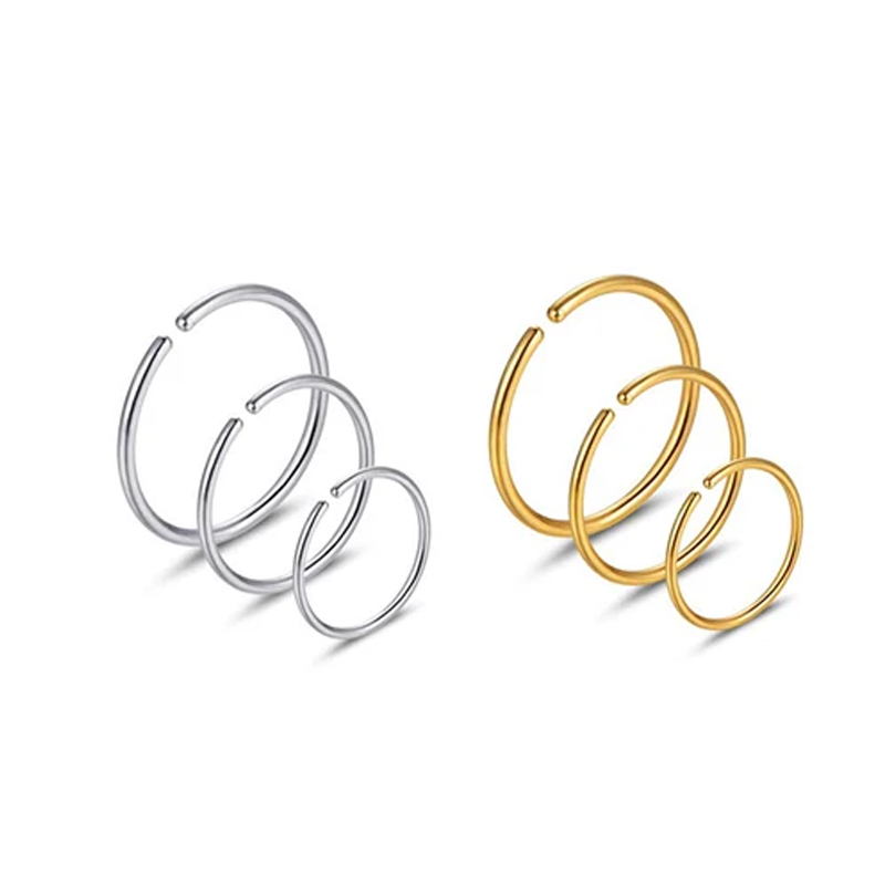 Body Jewelry Nose Ring - 6 stks/partij Hypoallergeen Neusringen Hoops 316L