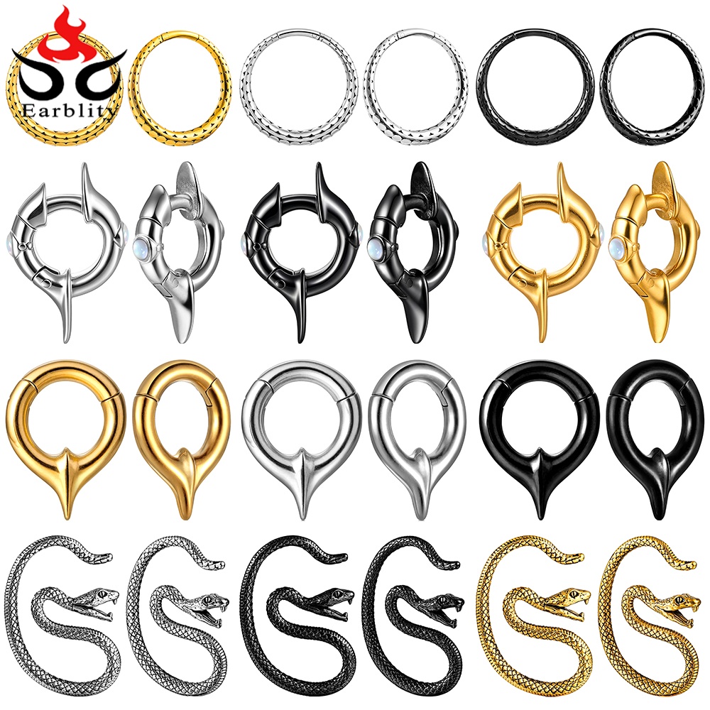Body Jewelry Hangers - Earblity 2PCS Oor Gewichten 316L Rvs