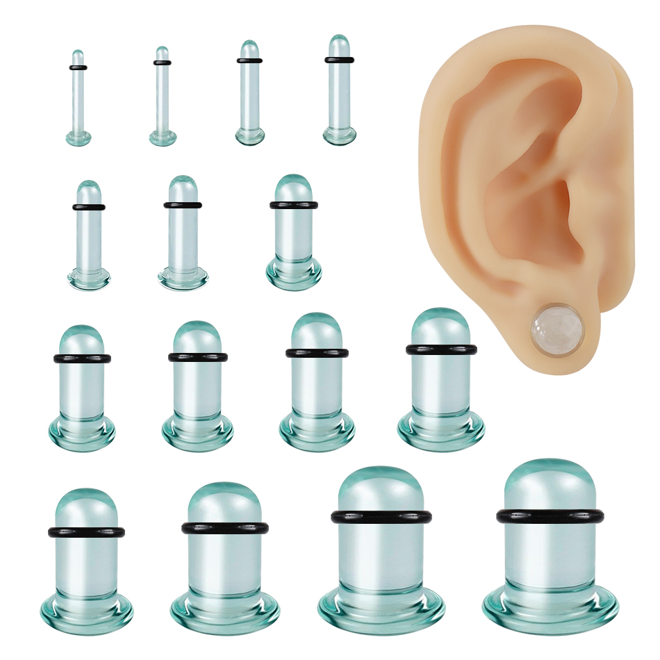Body Jewelry Tunnels - 1 paar Glazen Oor Tunnels en