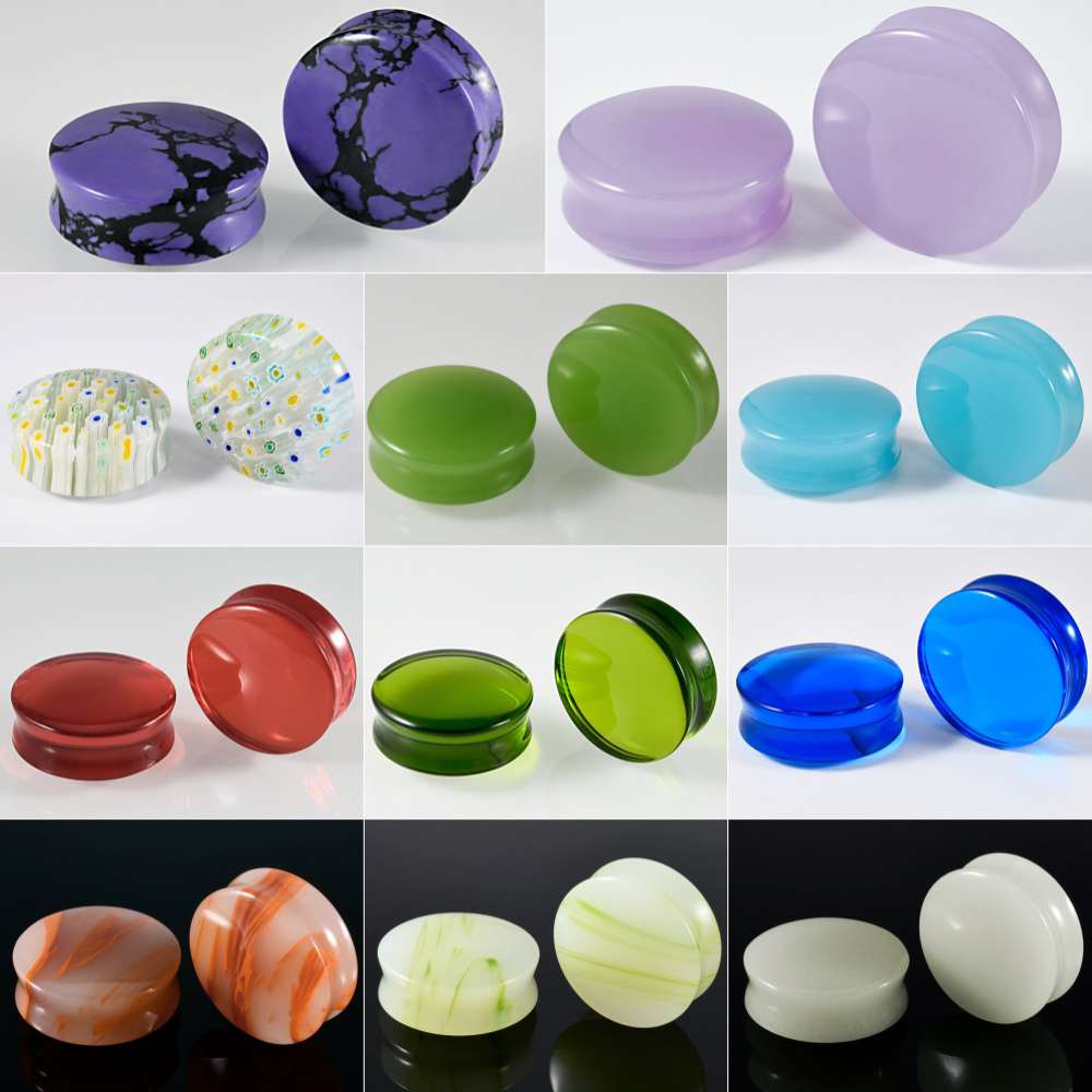 1/2/22PCS Glas & Steen Ronde O - Body Jewelry Tunnels recensie en prijs