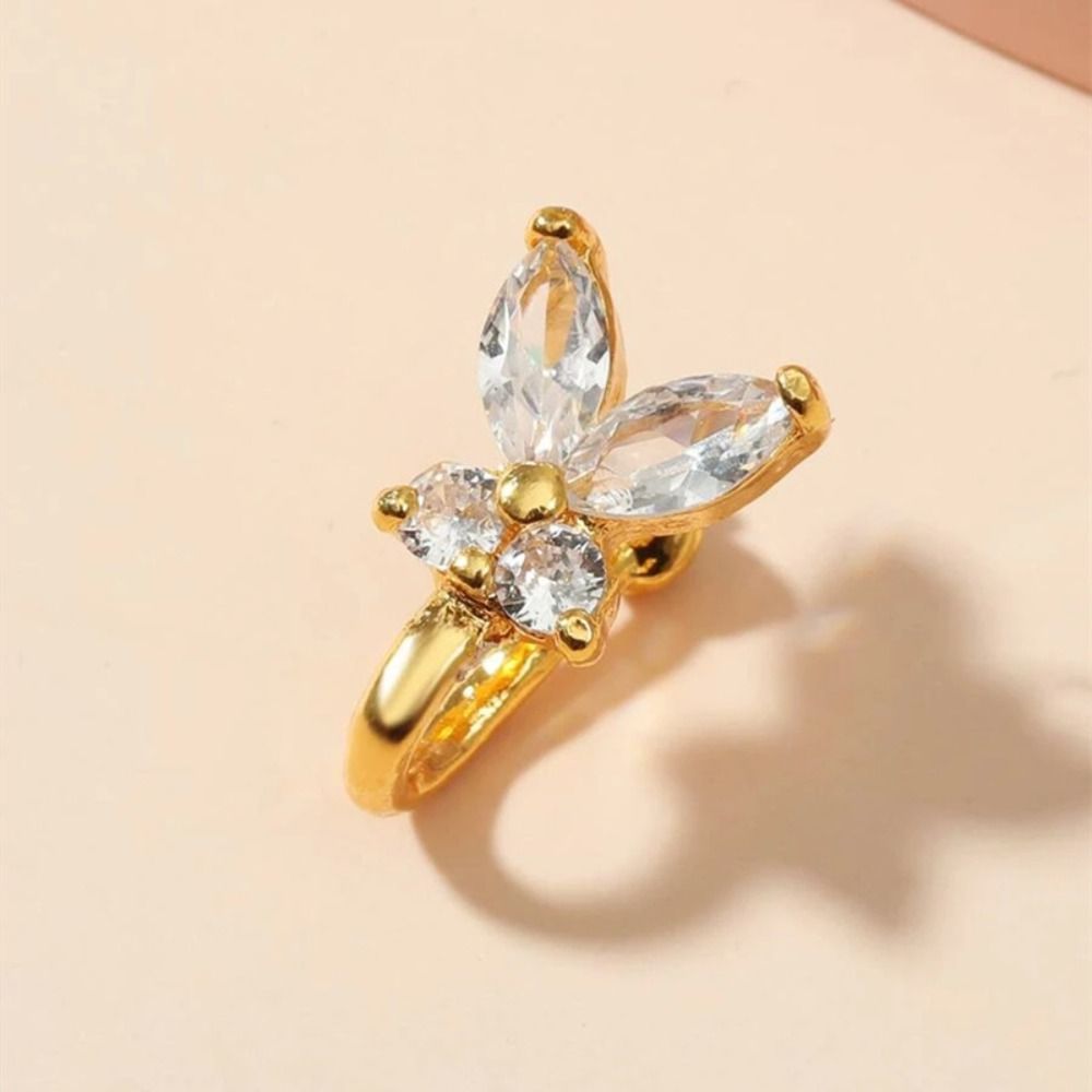 Rhinestone vlinder neusring zi - Body Jewelry Ear Piercing recensie en prijs