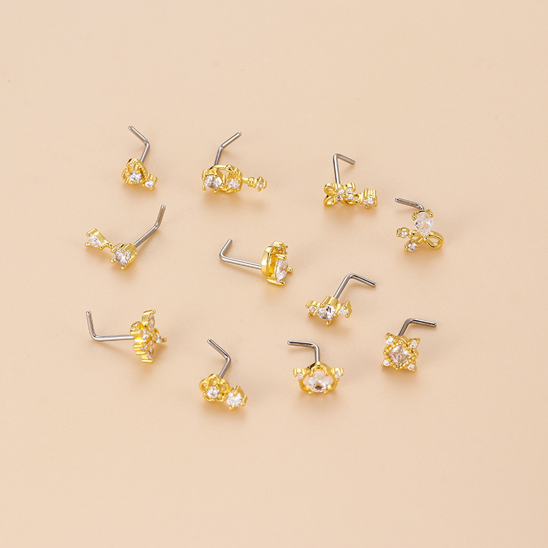 20G L-vormige kubieke zirkonia - Body Jewelry Nose Ring recensie en prijs