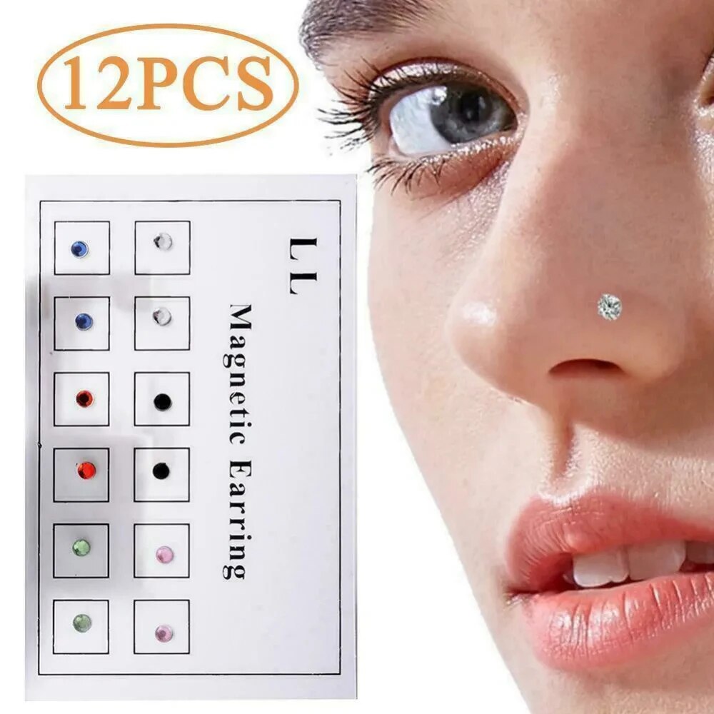12PCS/Card Fake Cheater Niet D - Body Jewelry Nose Ring recensie en prijs