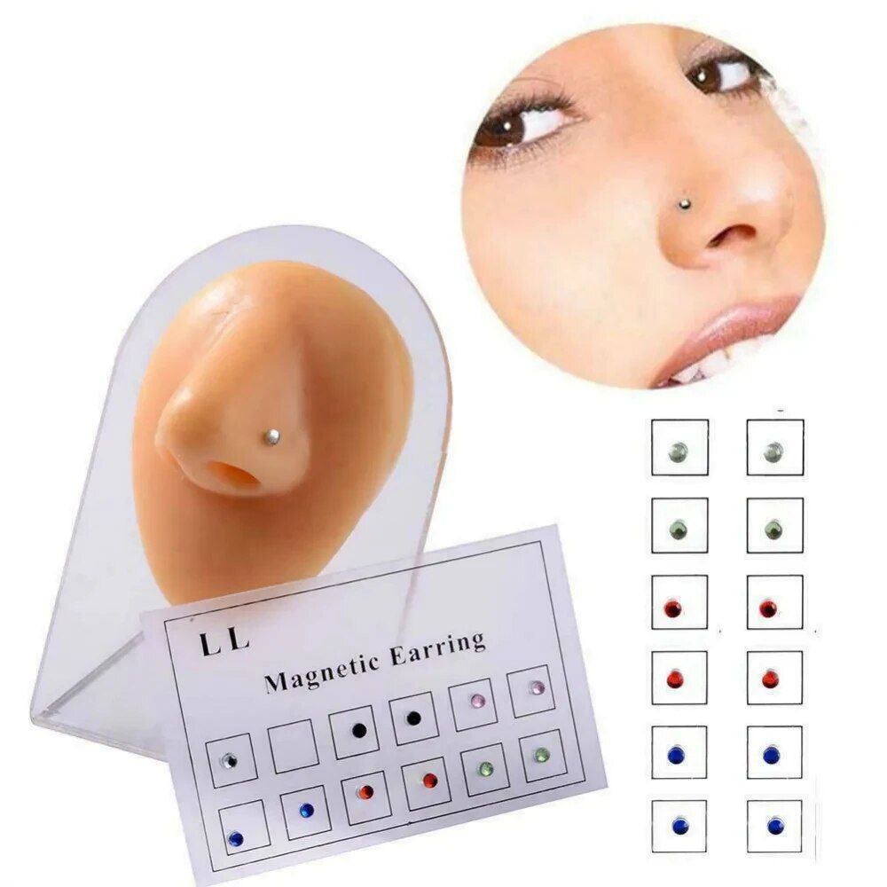 12PCS/Card Fake Cheater Niet D - Body Jewelry Nose Ring recensie en prijs
