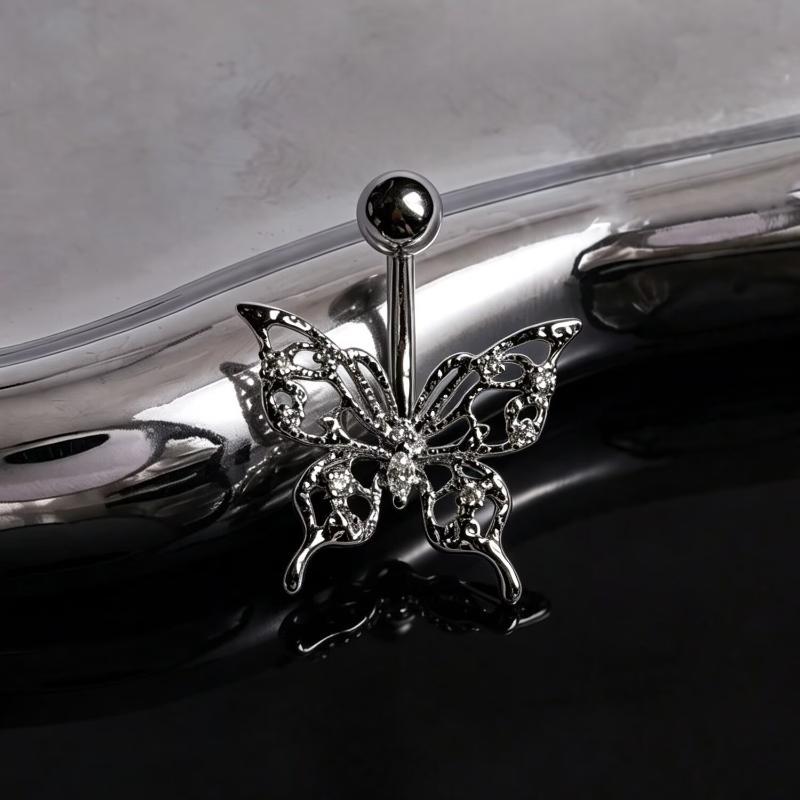 RVS holle vlinder buikknopring - Body Jewelry Tunnels recensie en prijs
