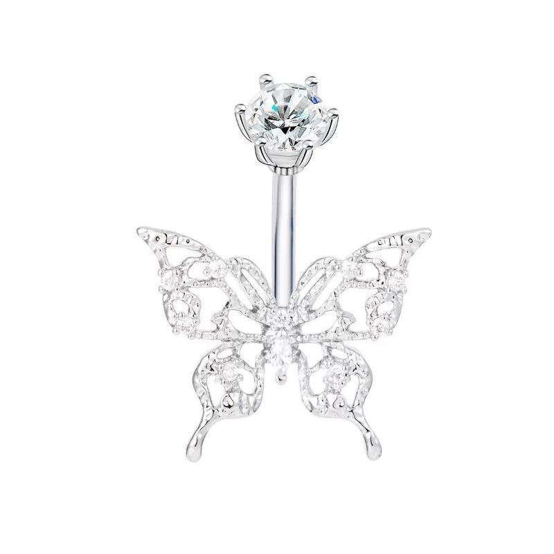 RVS holle vlinder buikknopring - Body Jewelry Tunnels recensie en prijs