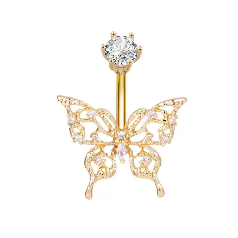 RVS holle vlinder buikknopring - Body Jewelry Tunnels recensie en prijs