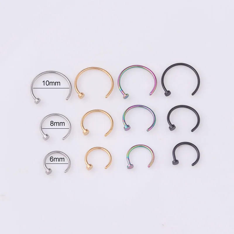 5 stks/partij 20G Neusring Hoo - Body Jewelry Nose Ring recensie en prijs