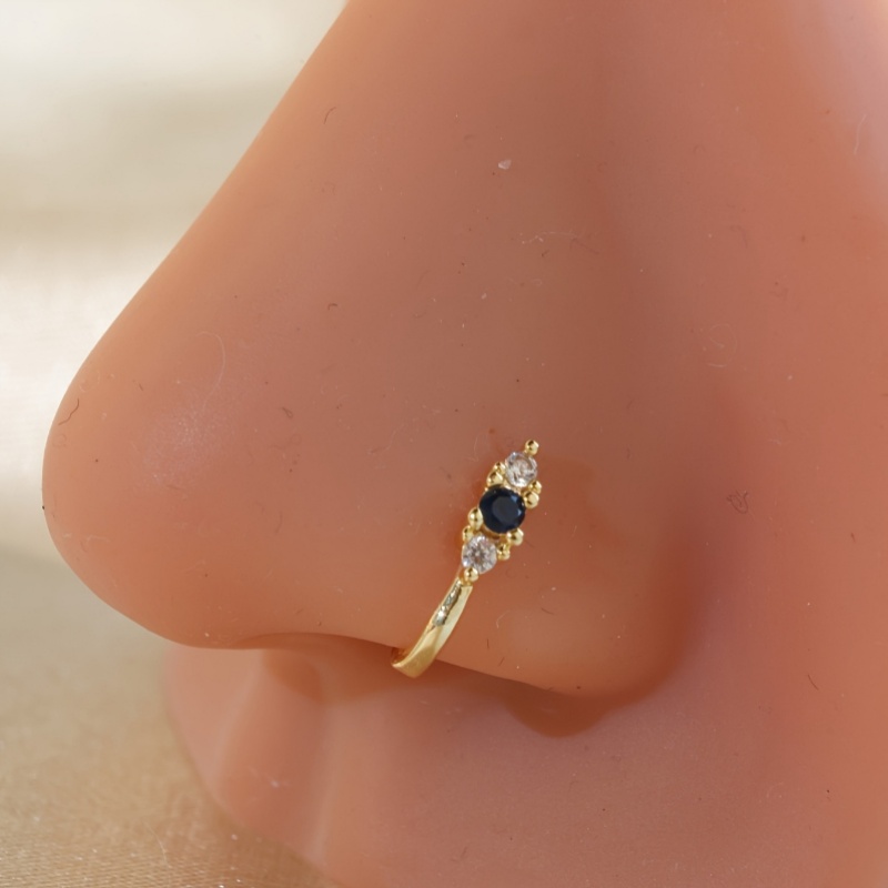 1-delige set blauwe zirkoon ne - Body Jewelry Nose Ring recensie en prijs