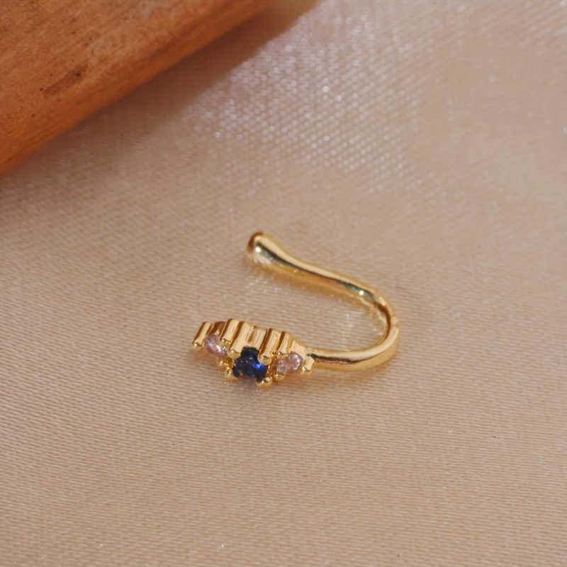 1-delige set blauwe zirkoon ne - Body Jewelry Nose Ring recensie en prijs