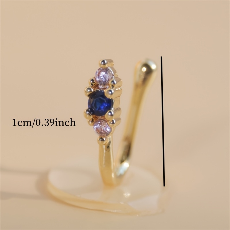 1-delige set blauwe zirkoon ne - Body Jewelry Nose Ring recensie en prijs