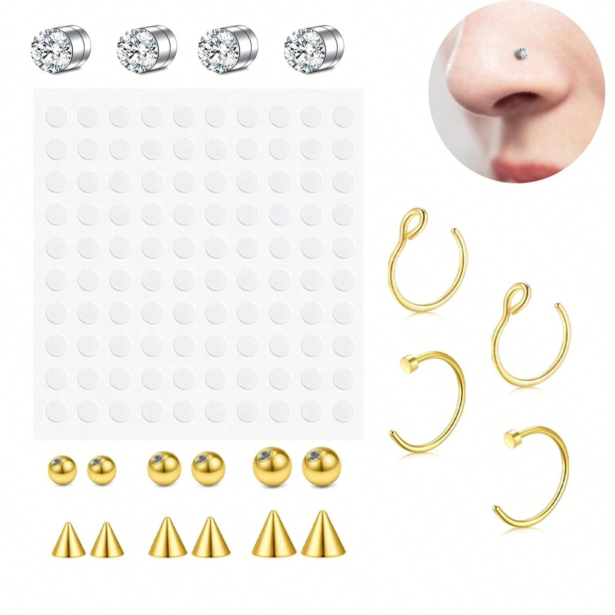 Nepneusringen nep septum voor  - Body Jewelry Nose Ring recensie en prijs