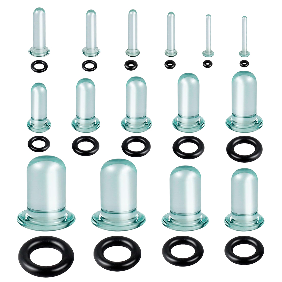 1 paar Glazen Oor Tunnels en S - Body Jewelry Tunnels recensie en prijs