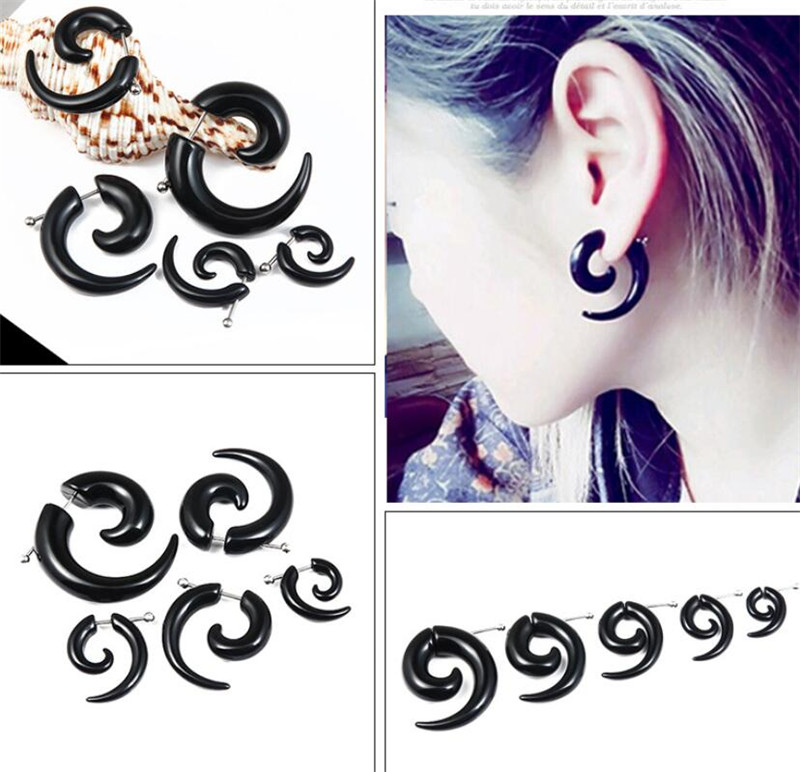 Punk Zwarte Tribal Spiraal Oor - Body Jewelry Tunnels recensie en prijs